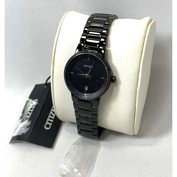 Citizen Quartz Watch Womens G011-S106877‎ Black Metal Bracelet Japan NEW BATTERY main image 8